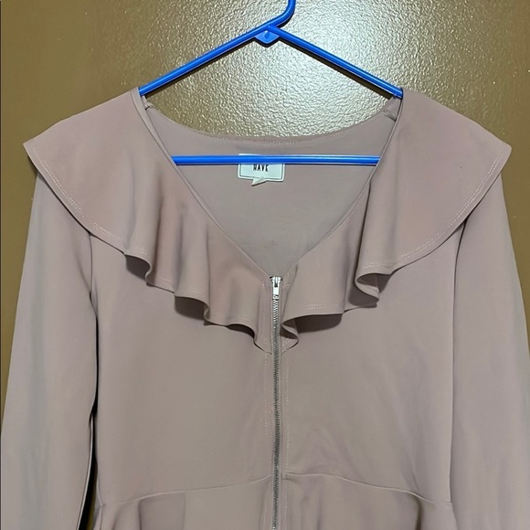 Pink Ruffled Peplum Jacket - Picture 3 of 6